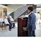 Adiroffice Wood Mobile Presentation Podium Lectern Stand with Shelves in Mahogany ADI661-07-MA-MK - alternate 8